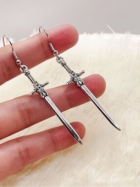 Sword Dangle Earrings - Women's Jewelry